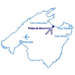 Playa De Muro Karte Mallorca - Plajă